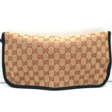 Gucci x MLB GG Canvas Travel Pouch Clutch Beige/Rust NEW