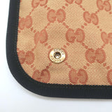 Gucci x MLB GG Canvas Travel Pouch Clutch Beige/Rust NEW