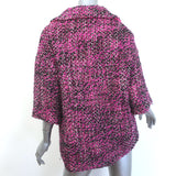 Prada Short Sleeve Tweed Puffer Jacket Pink Wool-Blend Size 38
