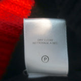 A.L.C. Sammy colorblock puff-sleeve sweater in purple, red and black, lambswool-cashmere blend — authentic pre-owned