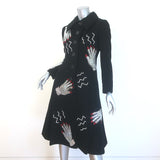 Libertine Crystal Hand-Embellished Coat Black Size Small F/W 2016