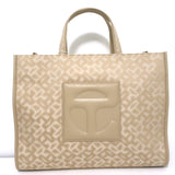 TELFAR Medium Jacquard Shopper Tote Beige Crossbody NEW