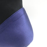 Roger Vivier Crystal Buckle Sock Boots Navy Satin & Black Neoprene Size 39