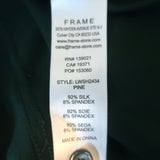 FRAME The Standard Shirt Pine Stretch Silk Size Extra Small Long Sleeve Top NEW