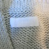 Authentic pre-owned SABLYN collared cropped sweater, light gray cotton-silk-cashmere — gently worn luxury knit