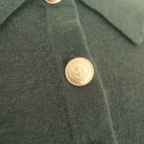 L'Agence Sterling Collared Sweater Forest Green Wool-Blend Size Small