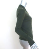 L'Agence Sterling Collared Sweater Forest Green Wool-Blend Size Small
