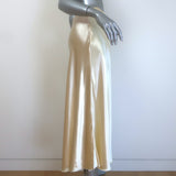 The Row Medela Satin Midi Skirt Ivory Size Extra Small