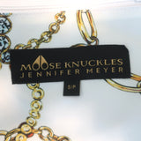 Moose Knuckles x Jennifer Meyer Edith Chain Print Puffer Jacket White Size Small