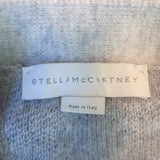 Stella McCartney Leopard Print Oversize Cardigan Light Gray Brushed Knit Size 38