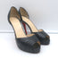 Christian Louboutin Armadillo 120 d'Orsay Peep Toe Pumps Black Leather Size 36.5