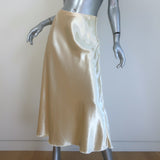 The Row Medela Satin Midi Skirt Ivory Size Extra Small