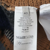 Stella McCartney Patchwork Boucle Sweater Brown/Multi Wool-Blend Size 40