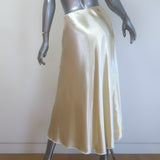 The Row Medela Satin Midi Skirt Ivory Size Extra Small