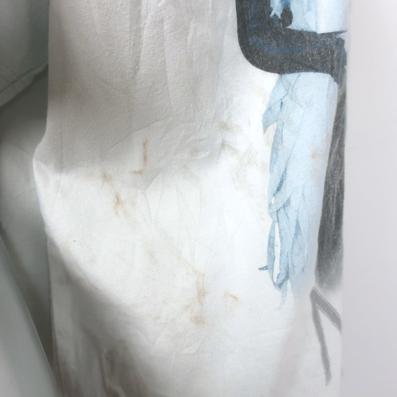 Balenciaga Nicole Boxy T-Shirt Off-White Crinkled Cotton Size Small NEW