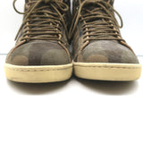 Saint Laurent SL/18 Fringe High Top Sneakers Camo Print Suede Size 46