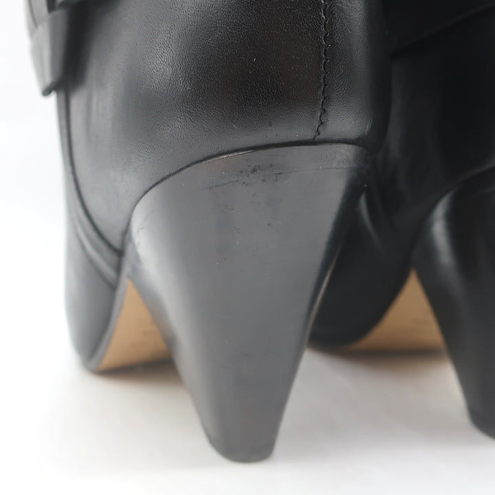 Isabel Marant Deane Western Ankle Boots Black Leather Size 39