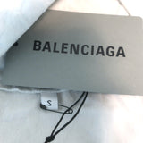 Balenciaga Nicole Boxy T-Shirt Off-White Crinkled Cotton Size Small NEW