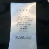 Gucci Long Sleeve Collared Mini Dress Black/Cream Velvet-Trim Cady Size 38