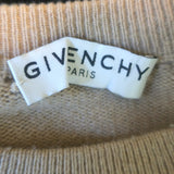 Givenchy 4G Bicolor Cashmere Crewneck Sweater Beige & Black Size Extra Small