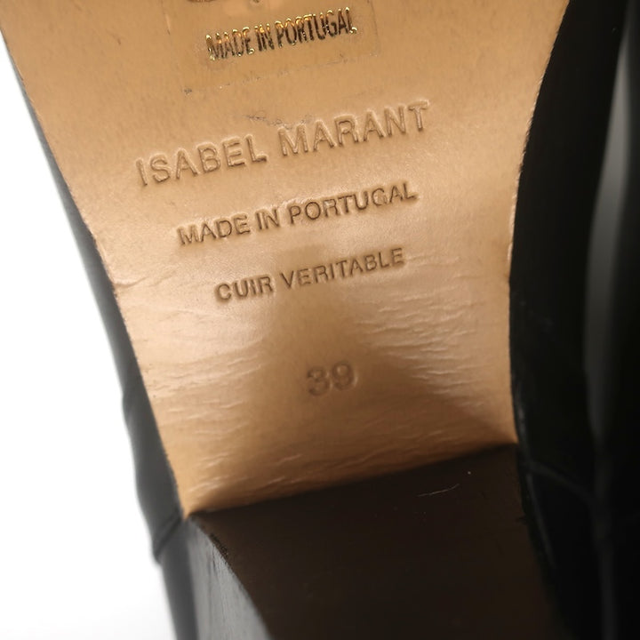 Isabel Marant Deane Western Ankle Boots Black Leather Size 39