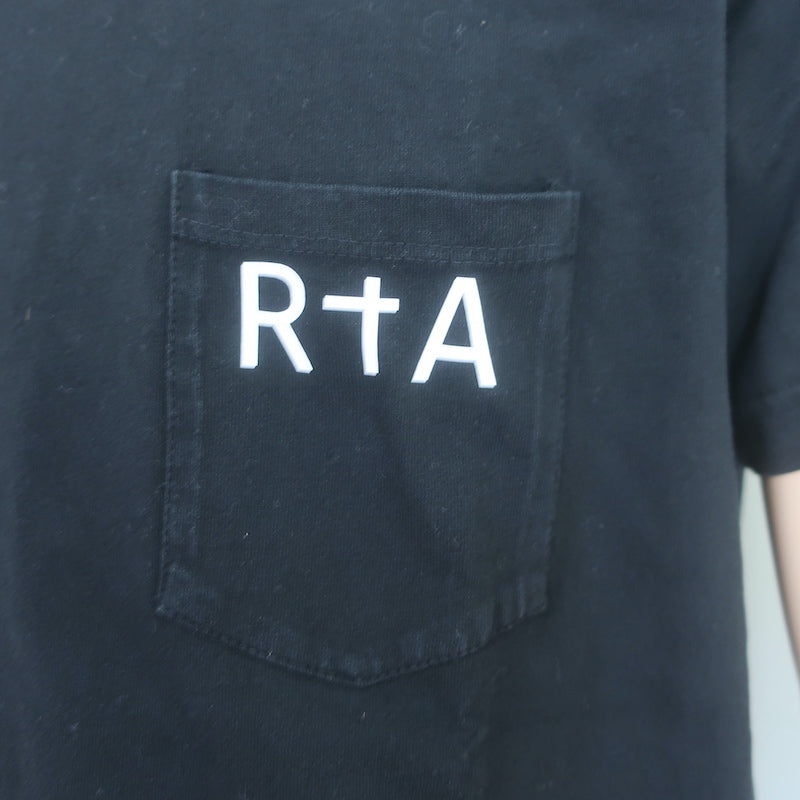 RtA La Haine Short Sleeve T-Shirt Black Cotton Size Medium