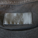 RtA La Haine Short Sleeve T-Shirt Black Cotton Size Medium