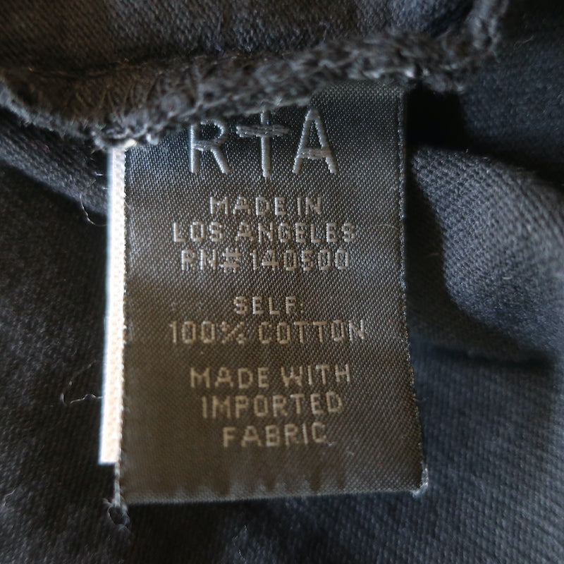 RtA La Haine Short Sleeve T-Shirt Black Cotton Size Medium