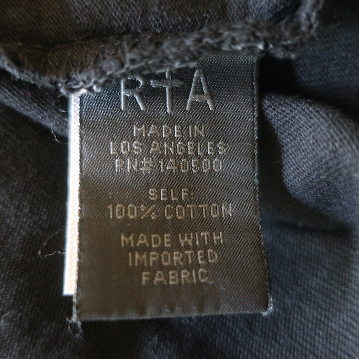 RtA La Haine Short Sleeve T-Shirt Black Cotton Size Medium