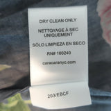 Cara Cara Tisbury Ruffled Midi Skirt Black Camellia Floral Print Size 2 NEW