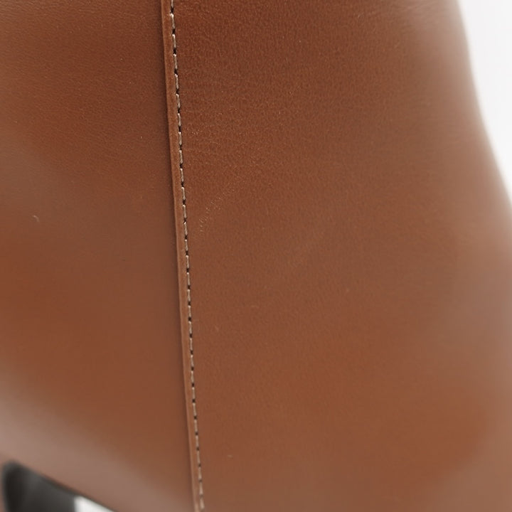 Hermes Joueuse Kelly Lock Ankle Boots Brown Leather Size 38
