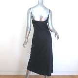 Sablyn Taylor Midi Slip Dress Black Silk Size Small