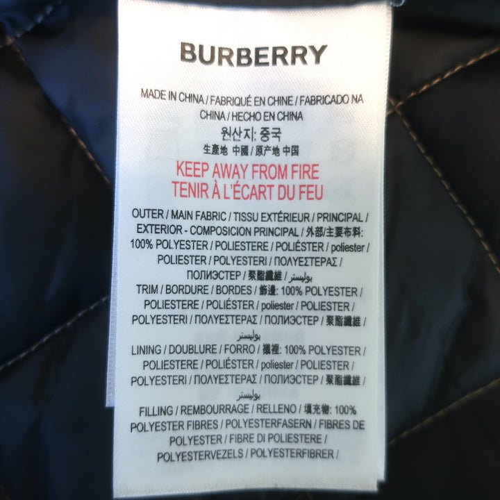 Burberry Nova Check Quilted Snap Front Jacket Sz 14Y / Women&