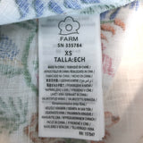 FARM Rio Delicate Forest Sleeveless Midi Dress White Linen Size Extra Small NEW