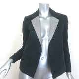 Le Superbe Stellar Crystal-Lapel Easy Tux Jacket Washed Black Size 2 NEW