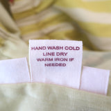 Alix of Bohemia Margie Wide Leg Pants Yellow Floral Striped Cotton Size Large