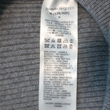 Alexander McQueen Cropped Scoop Neck Cardigan Gray Wool-Cashmere Size Medium