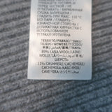 Alexander McQueen Cropped Scoop Neck Cardigan Gray Wool-Cashmere Size Medium