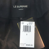 Le Superbe Stellar Crystal-Lapel Easy Tux Jacket Washed Black Size 2 NEW