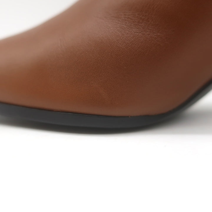 Hermes Joueuse Kelly Lock Ankle Boots Brown Leather Size 38