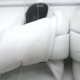 Balenciaga drapy knotted slide sandals in white leather, size 39 — authentic pre-owned with characterful wear