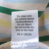 La Ligne Tracey Striped Midi Dress Yellow/Green Size Small