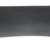 Miu Miu Snakeskin Square-Buckle Wide Belt Black Size 85 US 34