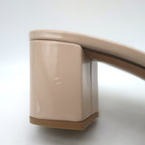 Valentino One Stud Mid-Heel Slide Sandals Nude Patent Leather Size 40.5