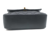 Chanel 2017 Quilted Leather Chain-Trim Mini Envelope Belt Bag Black Size 85