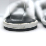 Balenciaga drapy knotted slide sandals in white leather, authentic pre-owned luxury with character, EU 39