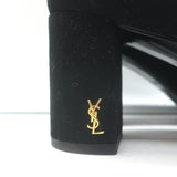 Saint Laurent Loulou Ankle Strap Pumps Black Suede Size 37.5