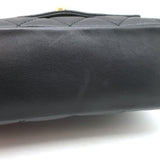 Chanel 2017 Quilted Leather Chain-Trim Mini Envelope Belt Bag Black Size 85