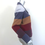 Loro Piana Reversible Striped Cashmere Sweater Jacket Purple/Multi Size 40