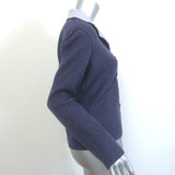 Loro Piana Reversible Striped Cashmere Sweater Jacket Purple/Multi Size 40